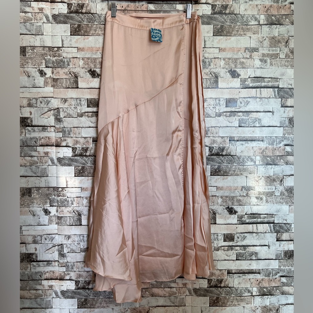 NWT Free People Silk Wrap skirt.